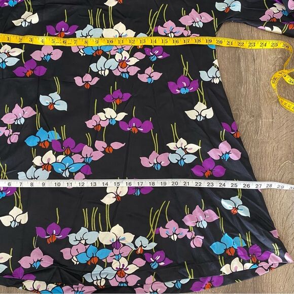 vintage 60s 70s bell sleeve floral‎ mini dress - Picture 6 of 7